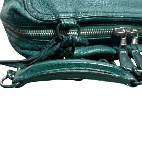 Balenciaga Vintage Green Leather Chain Strap Shoulder Bag - Picture 6 of 12